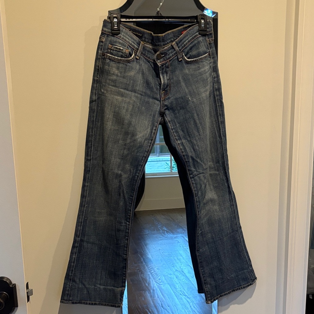 7 for all Mankind faded blue denim jeans bootcut